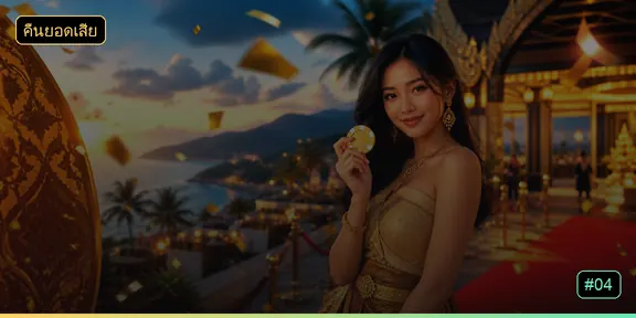 หน้าจอกระเป๋าคืนยอดเสียบน 030p6 แสดงยอดเสียและยอดคืน 10%