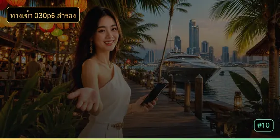 ภาพหน้าจอทางเข้า 030p6 สำรองที่มีลิงก์สำรอง 3 ชุดให้เลือก