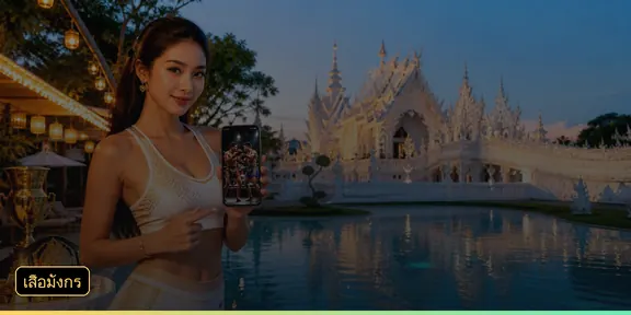 ไพ่สองใบเปิดเทียบแต้มในเกมเสือมังกร ฝั่งเสือชนะ